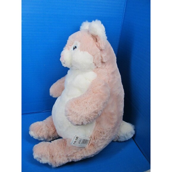 Little Cucu Sitting Kitty Cat Peach White Large Soft Plush Stuffed Animal 16" - Picture 3 of 8